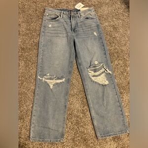 ✨Just USA wide leg distressed knees - NWT✨